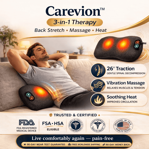 Carevion™ LumbarRelief 3 - in - 1 Therapy Pillow - Carevion