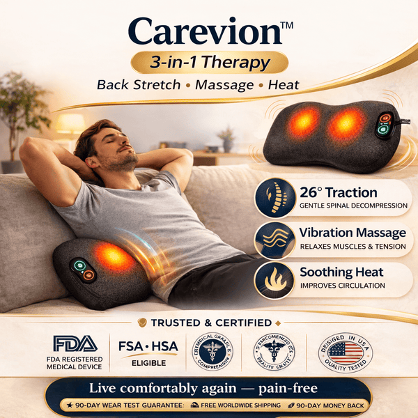 Carevion™ LumbarRelief 3 - in - 1 Therapy Pillow - Carevion