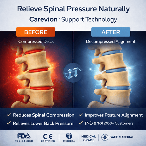 Carevion™ LumbarRelief 3 - in - 1 Therapy Pillow - Carevion