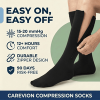 🎁 Carevion Zipper Compression Socks - Easy - On Support for Seniors & Mobility (100% off) - Carevion