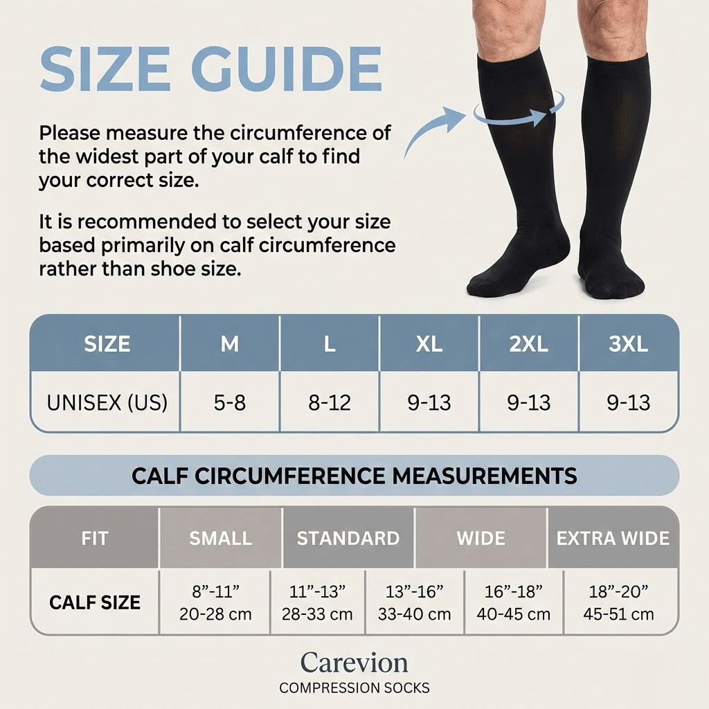 Carevion Zipper Compression Socks - Easy - On Support for Seniors & Mobility - Carevion